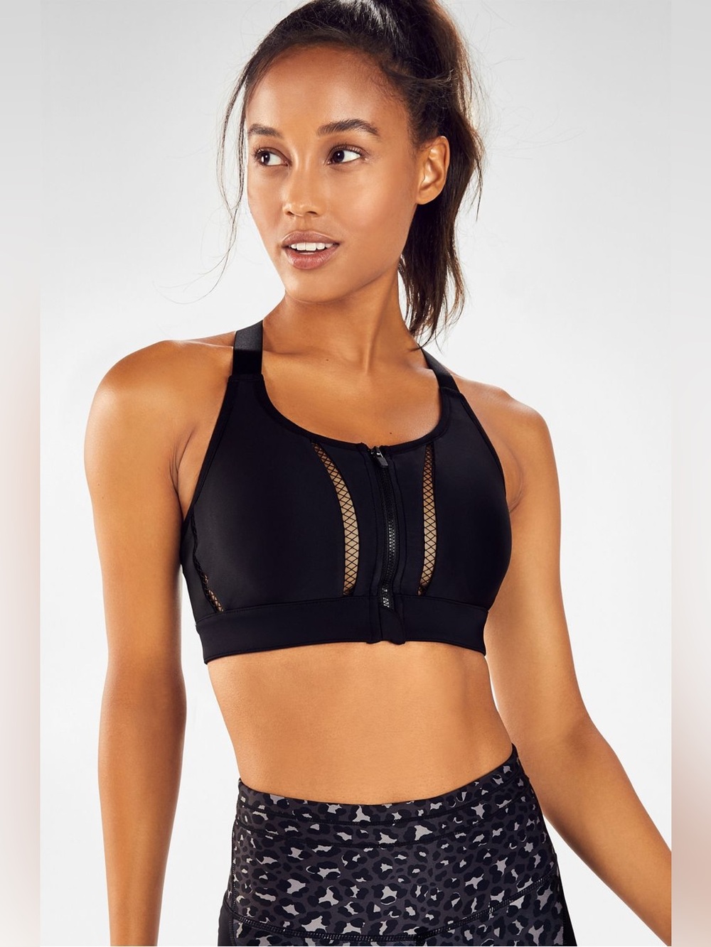 Fabletics Zoe Zip-Up High Support Sports Bra